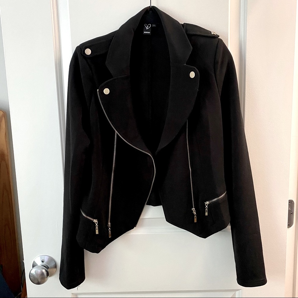 Black moto jacket